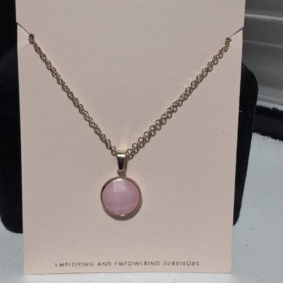 🌸 Sanctuary Project Blush Pink Stone Pendant Necklace – Jewelry with Purpose 💖 - Picture 9 of 16